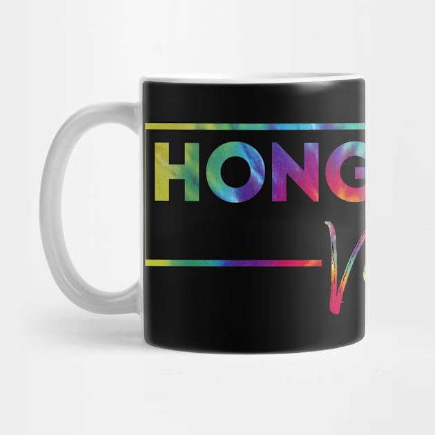 Hong Kong vacay vibes tie dye art by SerenityByAlex